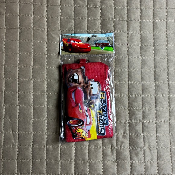 Disney Pixar Other - Disney Pixar Cars Lightning McQueen Mater Lanyard Coin Pouch Blazing New Trails